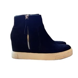 Black Steve Madden Wedge Sneakers